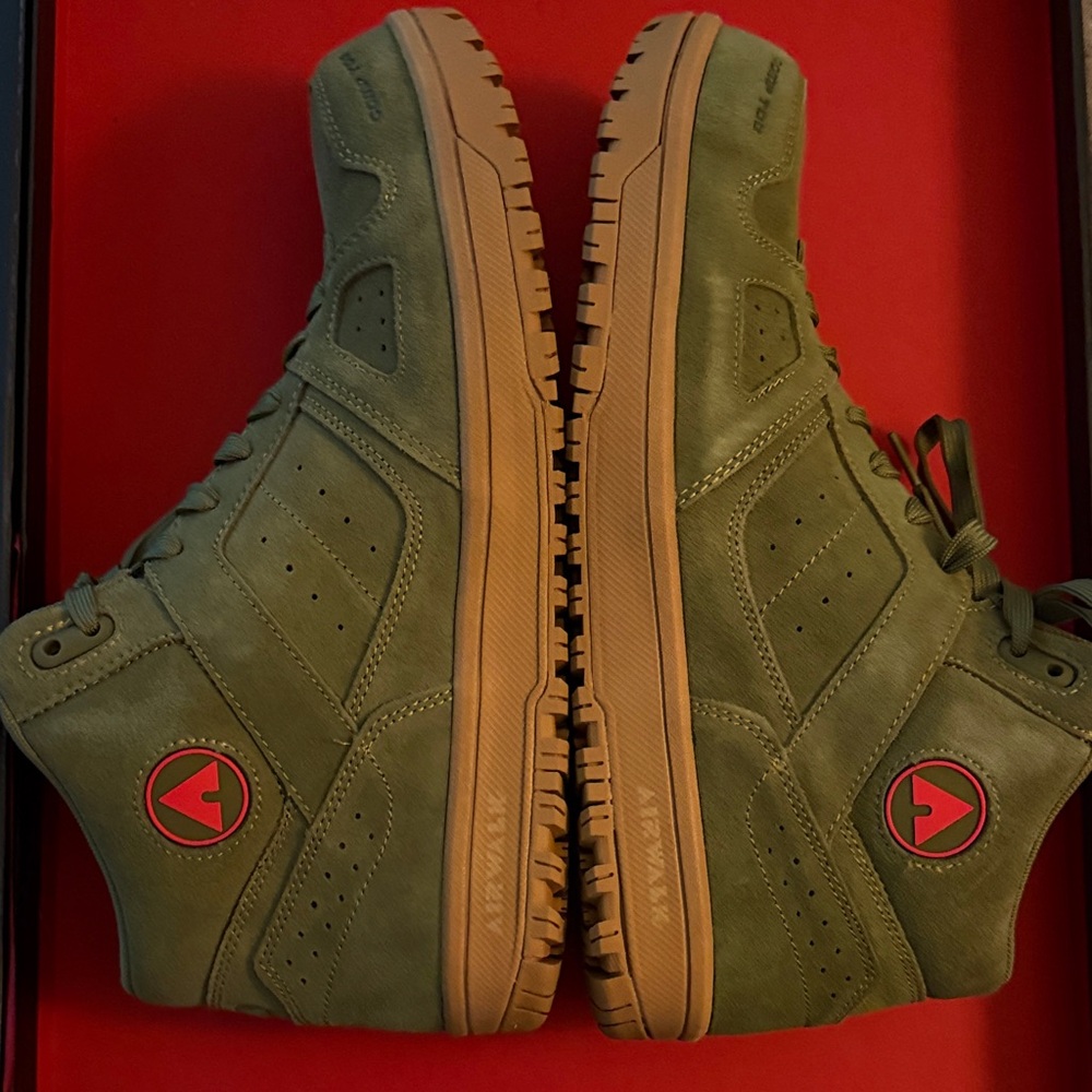 Airwalk Men's Mongo , Green High-Top Safety Working Sneakers - Picture 4 of 11